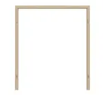 Frontansicht von TEUTO Blendrahmen für Doppelflügeltüren Ahorn Natura CPL mit runder Kante