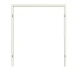 Frontansicht von GARANT Blendrahmen für Doppelflügeltüren Weißlack 9010 mit runder Kante