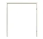 Frontansicht von TEUTO Blendrahmen für Doppelflügeltüren Weißlack 9010 mit runder Kante