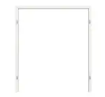 Frontansicht von TEUTO Blendrahmen für Doppelflügeltüren Weißlack 9016 CPL mit runder Kante