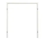 Frontansicht von GARANT Blendrahmen für Doppelflügeltüren Weiß Struktur Premium CePaL mit runder Kante