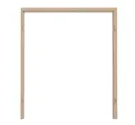 Frontansicht von TEUTO Blockrahmen für Doppelflügeltüren Authentic Achat CPL mit runder Kante