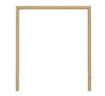 Frontansicht von TEUTO Blockrahmen für Doppelflügeltüren Authentic Asteiche CPL mit runder Kante