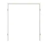 Frontansicht von GARANT Blockrahmen für Doppelflügeltüren Authentic Bianco CePaL mit runder Kante