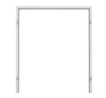 Frontansicht von GARANT Blockrahmen für Doppelflügeltüren Authentic Grigio CePaL mit runder Kante