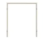 Frontansicht von GARANT Blockrahmen für Doppelflügeltüren Authentic Perl CePaL mit runder Kante