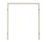 Frontansicht von TEUTO Blockrahmen für Doppelflügeltüren Authentic Perl CPL mit runder Kante