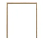 Frontansicht von TEUTO Blockrahmen für Doppelflügeltüren Authentic Risseiche CPL mit runder Kante