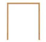 Frontansicht von TEUTO Blockrahmen für Doppelflügeltüren Buche Exklusiv CPL mit runder Kante