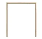 Frontansicht von TEUTO Blockrahmen für Doppelflügeltüren Ahorn Natura CPL mit runder Kante