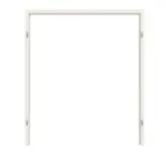 Frontansicht von GARANT Blockrahmen für Doppelflügeltüren Weißlack 9010 mit runder Kante