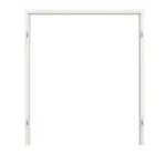 Frontansicht von TEUTO Blockrahmen für Doppelflügeltüren Weiß Struktur Premium CPL mit runder Kante