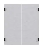 Frontansicht von HÖRMANN Kunststoff-Doppelflügel-Pendeltür Granit