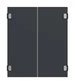 Frontansicht von HÖRMANN Kunststoff-Doppelflügel-Pendeltür