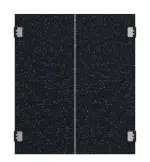 Frontansicht von HÖRMANN Kunststoff-Doppelflügel-Pendeltür Schwarz Bunt