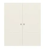 Frontansicht von WESTAG Doppelflügel-Schiebetür Bretagne Typ 3004 Weißlack