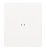 Frontansicht von WESTAG Doppelflügel-Schiebetür Arctic Weiß A 222 RAL 9016 PortaLit CPL