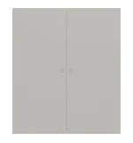 Frontansicht von WESTAG Doppelflügel-Schiebetür Hellgrau A 402 PortaLit CPL