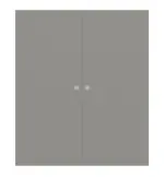 Frontansicht von WESTAG Doppelflügel-Schiebetür Kitt A 446 PortaLit CPL