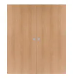 Frontansicht von WESTAG Doppelflügel-Schiebetür Buche Blumig BU 88 PortaLit CPL