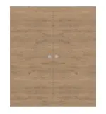 Frontansicht von WESTAG Doppelflügel-Schiebetür Eiche Adria Cross EiC 767 PortaLit CPL