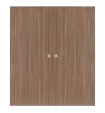 Frontansicht von WESTAG Doppelflügel-Schiebetür Nussbaum Noce NU 736 PortaLit CPL