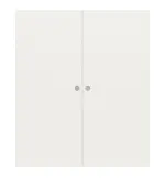 Frontansicht von WESTAG Doppelflügel-Schiebetür Arctic Weiß RAL 9016 Weißlack