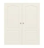 Frontansicht von WESTAG Doppelflügel-Schiebetür Provence Typ 4002-B Weißlack