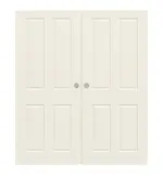 Frontansicht von WESTAG Doppelflügel-Schiebetür Provence Typ 4004 Weißlack