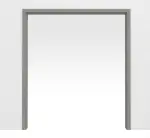 Frontansicht von Doppelflügel-Schiebetürsystem in der Wand laufend PortaLit-Trend Kitt A 446 CPL - Westag