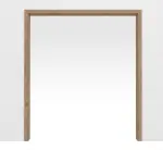 Frontansicht von Doppelflügel-Schiebetürsystem in der Wand laufend PortaLit-Trend Eiche Adria Ei 767 CPL - Westag