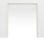 Frontansicht von Doppelflügel-Schiebetürsystem PortaLit Klassik Weiß A223 in der Wand laufend - Westag