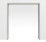 Frontansicht von Doppelflügel-Schiebetürsystem PortaLit Hellgrau A402 in der Wand laufend - Westag