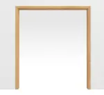 Frontansicht von Doppelflügel-Schiebetürsystem PortaLit Ahorn Rustikal AH74 in der Wand laufend - Westag