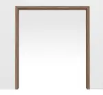 Frontansicht von Doppelflügel-Schiebetürsystem PortaLit Nussbaum Noce NU736 in der Wand laufend - Westag