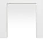 Frontansicht von Doppelflügel-Schiebetürsystem WestaLack Arctic Weiß RAL 9016 in der Wand laufend - Westag