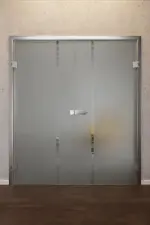 Ansicht von Algo Mattierung Doppelflügeltür mit Motiv klar - Erkelenz