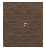 Frontansicht von HÖRMANN Doppelflügeltür Alpineiche quer Duradecor ProLine mit Zarge