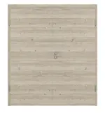 Frontansicht von HÖRMANN Doppelflügeltür Gebürstete Lärche hell quer Duradecor ProLine mit Zarge