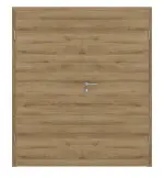 Frontansicht von HÖRMANN Doppelflügeltür Natureiche quer Duradecor ProLine mit Zarge