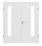 Frontansicht von Bütte Weiß LA 24 bandseitig ProLine Duradecor Doppelflügeltür inkl. Zarge - Hörmann