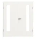 Frontansicht von Weiß RAL 9016 LA 24 bandseitig ProLine Duradecor Doppelflügeltür inkl. Zarge - Hörmann
