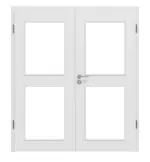 Frontansicht von Bütte Weiß LA 12 ProLine Duradecor Doppelflügeltür inkl. Zarge - Hörmann