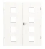 Frontansicht von Pino Weiß LA 14 Basic Durat Doppelflügeltür inkl. Zarge - Huga