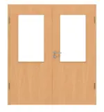 Frontansicht von Französische Buche LA 7 ProLine Duradecor Doppelflügeltür inkl. Zarge - Hörmann