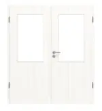 Frontansicht von Pino Weiß LA 7 Basic Durat Doppelflügeltür inkl. Zarge - Huga