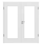 Frontansicht von Bütte Weiß LA 8 ProLine Duradecor Doppelflügeltür inkl. Zarge - Hörmann