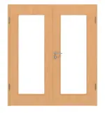 Frontansicht von Französische Buche LA 8 ProLine Duradecor Doppelflügeltür inkl. Zarge - Hörmann