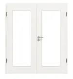 Frontansicht von Verkehrsweiß RAL 9016 LA 8 ProLine Lack Doppelflügeltür inkl. Zarge - Hörmann