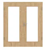 Frontansicht von Asteiche LA 8 Basic Durat Doppelflügeltür inkl. Zarge - Huga